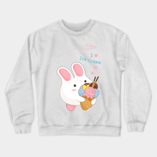 Ice Cream Cone Bunny Crewneck Sweatshirt